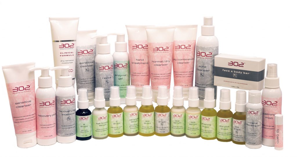 302 skin care product range